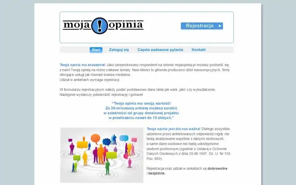 Mojaopinia.pl jest konsumenckim panelem badawczym, w którym możesz wyrazić swoje zdanie, jednocześnie zarabiając na tym.