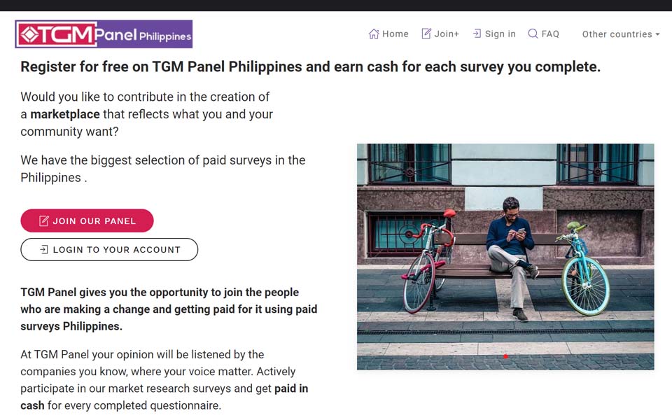 Magrehistro nang libre sa TGM Panel at kumita ng pera para sa bawat sarbey na nakumpleto mo. Magrehistro nang libre sa TGM Panel at kumita ng pera para sa bawat sarbey na nakumpleto mo.