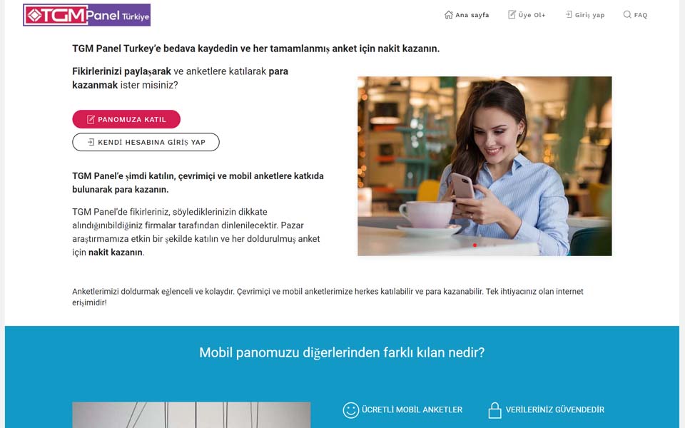 TGM Panel Turkey’e bedava kaydedin ve her tamamlanmış anket için nakit kazanın. TGM Panel Turkey’e bedava kaydedin ve her tamamlanmış anket için nakit kazanın.