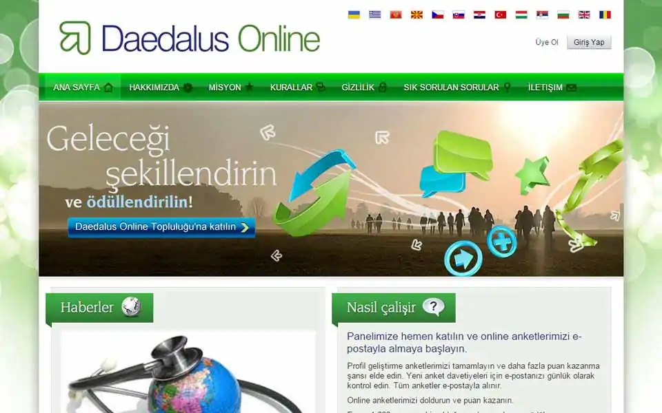 Daedalus Online - Panelimize hemen katılın ve online anketlerimizi e-postayla almaya başlayın.