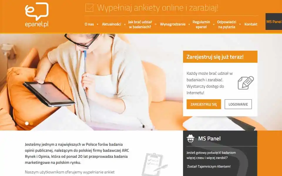 epanel - każdą wypełnioną ankietę nagradzamy gotówką