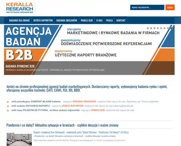 KERALLA RESEARCH INSTYTUT BADAŃ I ROZWIĄZAŃ B2B