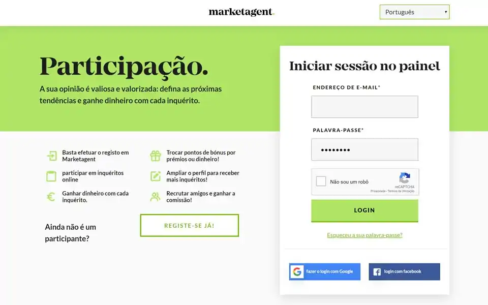 Os pontos adquiridos por você podem ser trocados na nossa bolsa de troca por dinheiro, respectivamente por produtos e serviços dos parceiros de cooperação da Marketagent.com. Sobre o nível exacto da compensação de despesa, respectivamente o prémio sera sempre informado antes do inquérito.