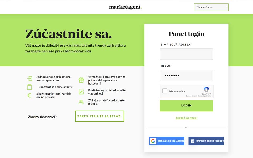 MARKETAGENT.COM – Ako účastník ankety chcete svojím názorom určovať trendy a výrobky zajtrajška, zúčastniť sa anktey a zarobiť si online peniaze. MARKETAGENT.COM – Ako účastník ankety chcete svojím názorom určovať trendy a výrobky zajtrajška, zúčastniť sa anktey a zarobiť si online peniaze.