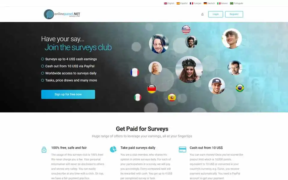 OnlinePanel - 설문 조사에 대한 대가를 받으십시오. 손쉽게 수입을 활용할 수 있는, 다양한 혜택을 제공합니다.