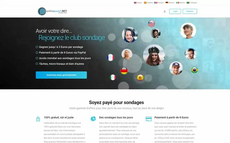 OnlinePanel - Soyez payé pour sondages. Vaste gamme d'offres pour tirer parti de vos revenus, tout au bout de vos doigts.