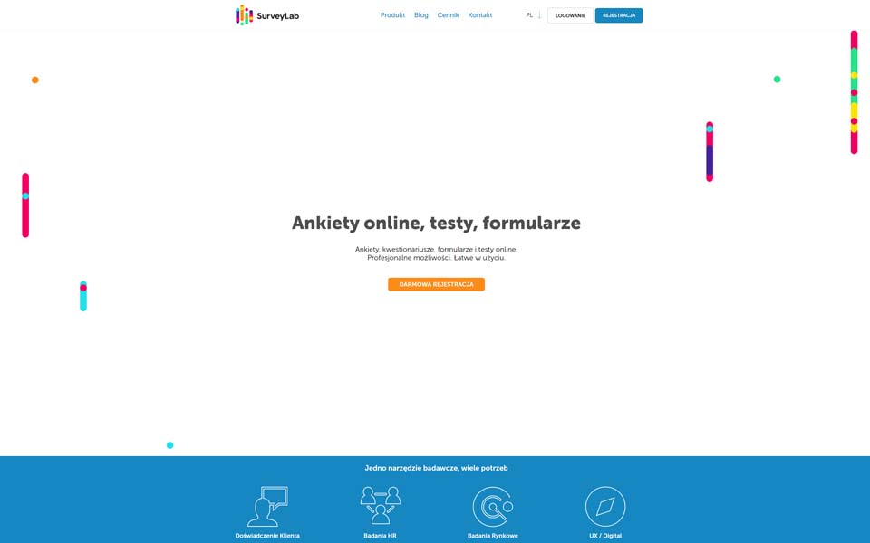 SurveyLab to profesjonalne i efektywne kosztowo narzędzie umożliwiające tworzenie ankiet, testów oraz formularzy on-line.