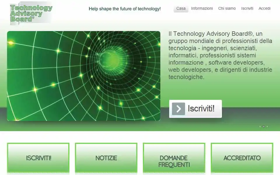 Technology Advisory Board – interviste su Internet e sondaggi specializzati