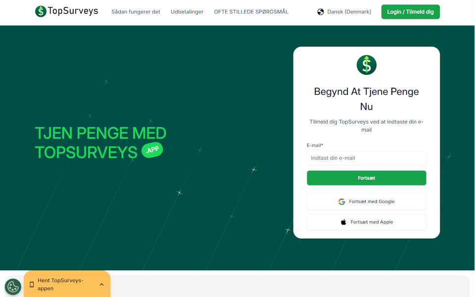 Topbetalende undersøgelser med konkurrencedygtige belønninger
