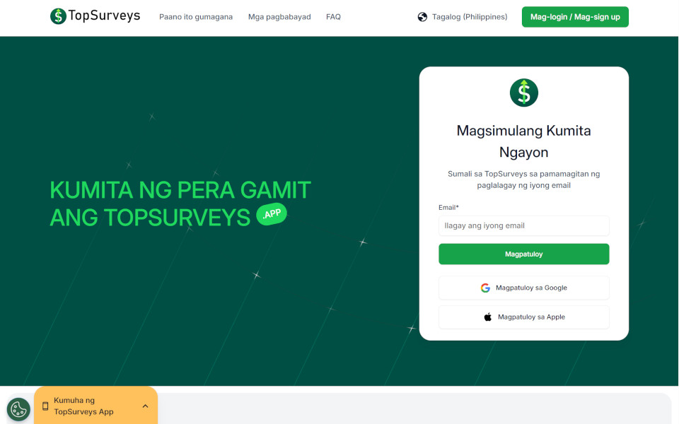 Mga survey na may pinakamataas na bayad na may mapagkumpitensyang reward