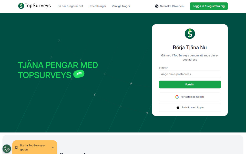 Toppbetalande undersökningar med konkurrenskraftiga belöningar